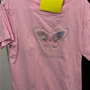 Pink Butterfly Kids T-Shirt